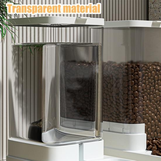 Automatischer Futterspender für Haustiere, großes Fassungsvermögen, 3,3 l, Wasserbrunnen für Haustiere, 1,3 kg Hundefutter, Futternapf aus Kunststoff, Wasserspender für Haustiere für Katzen und Hunde