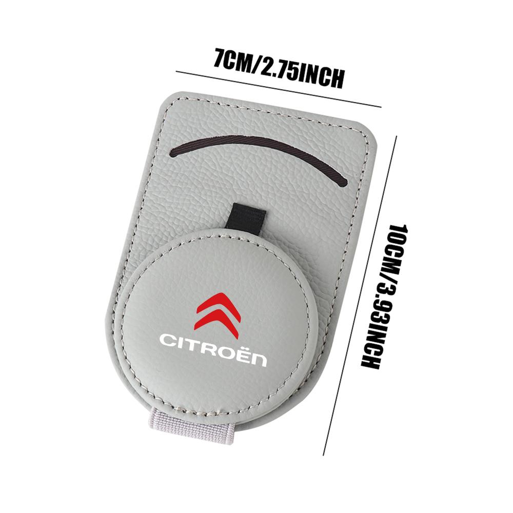 PU Leather Car Sun Visor Glasses Frame Sunglasses Clip Car Accessories For Citroen C1 C2 C3 C4 Grand Picasso C4L C5 C6 C8 Xsara aia256