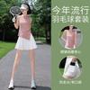 Womens Badminton Outfit Quick Dry Top Yoga Tank Sports Skirt Set Gym