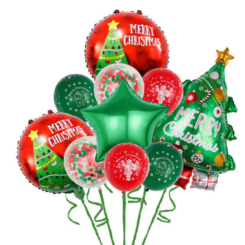 Weihnachtsballonanzug Weihnachtsmann Schneemann Elch Weihnachtsbaum DIY Weihnachts-Globos Kindergeschenke für Zuhause Neujahr 2024 Navidad Dekor