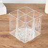 4 Grids 4 Slots Makeup Organizers Clear Spinning Cosmetic Container Makeup Brush Holder  Pen