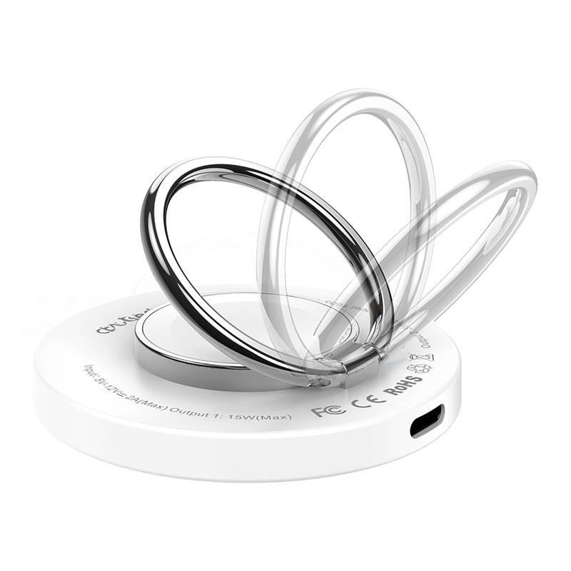 Wireless 2-in-1 Induction Charger Choetech T603-F, Holder (White)