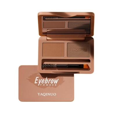 Eyebrow Powder - Natural, Waterproof, Creates a Soft, Three-Dimensional Gradient Eyebrow, Nose Shadow, Highlighter, with Makeup Brush, 2 Colors (01#