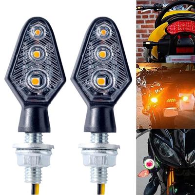 2Pcs Universal Motorcycle Turn Signal Light Signal Lights 3LED Warning Indicator Waterproof Blinker Indicator Moto Accessories