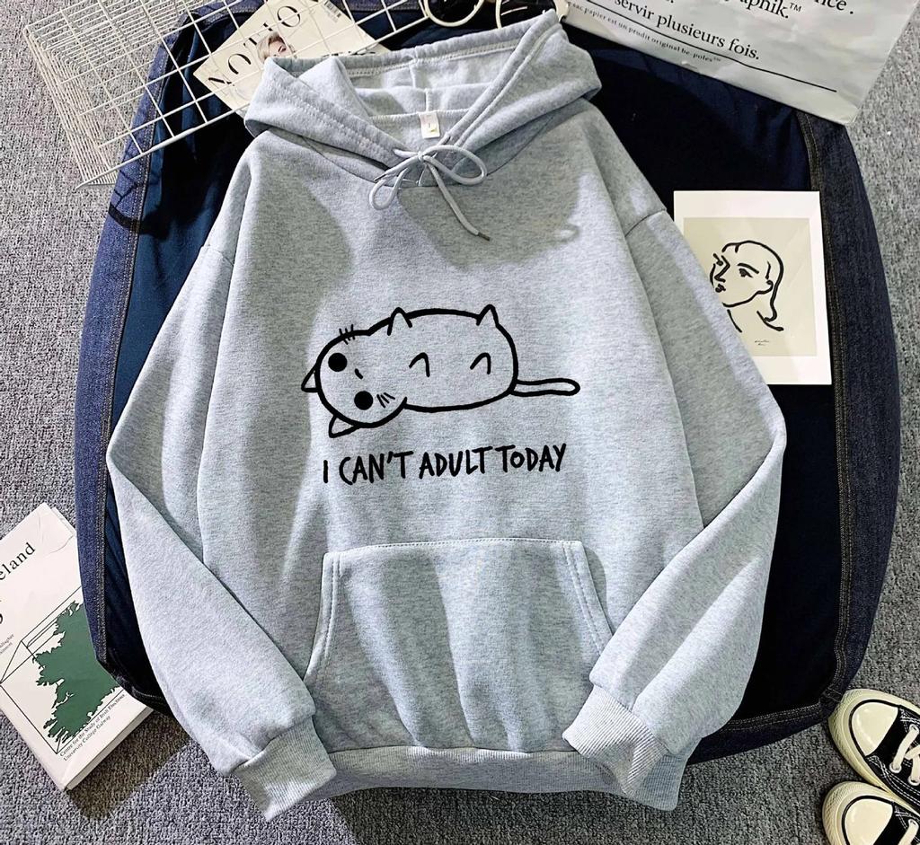 New Hot Sale of The Season Loose Hoodie Couple Tops Women Autumn Winter Thickened Sweatshirt with Print Full Sleeve Other St