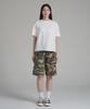 Noming Camo Einfalten-Taschen Weite Bermuda-Shorts - Grün