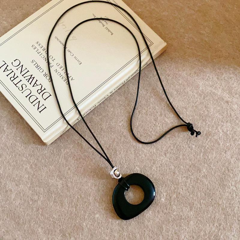 Copper Bamboo Chain Magnetic Glasses Clip Necklace Minimalist Retro Pendant Women's Trendy Fashion Jewelry