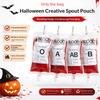 Halloween Blood Sucking Juice Pouches 10Pcs 250ml Food Grade Reusable Drink Bags for Halloween Decor