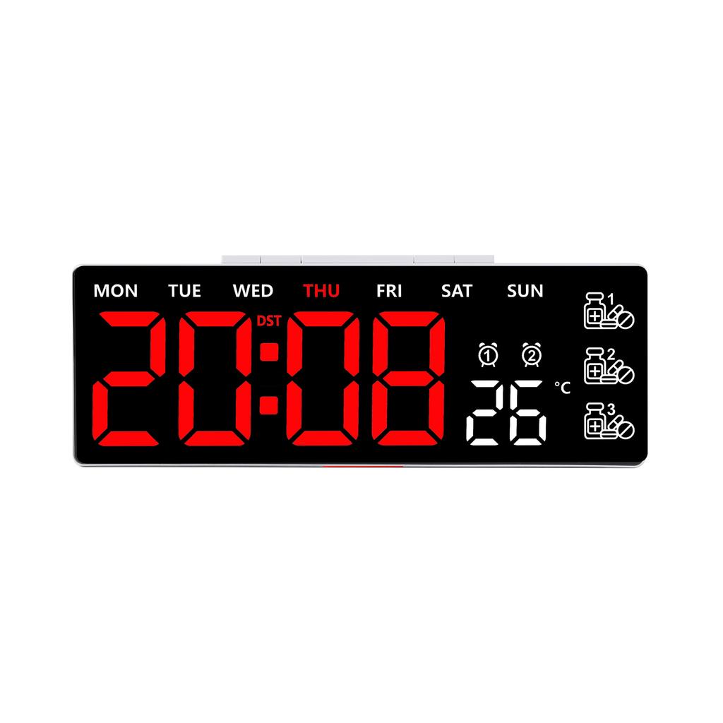 New Medicine Reminder Alarm Clock LED Multi-function Alarm Clock Simple Desktop Clock Temperature Display Alarm Clock