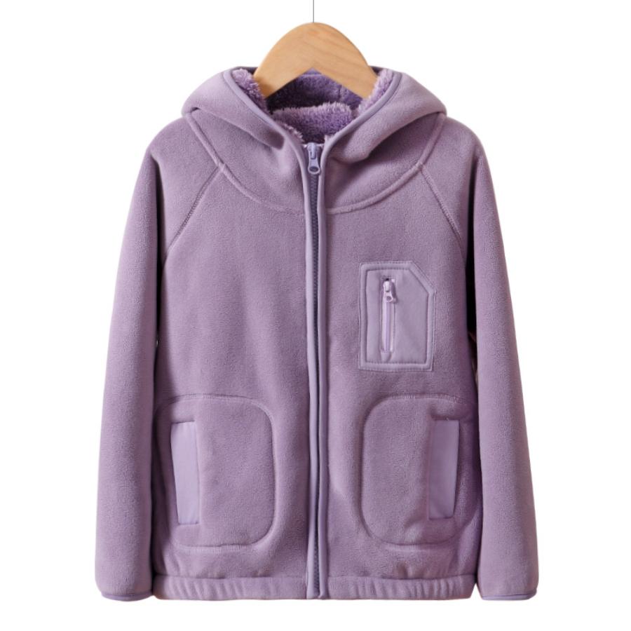 Children's Autumn Winter Fleece-Lined Thickened Jacket New Boys Girls Parent-Child Matching Jacket Top Warm New Year Battle Shirt