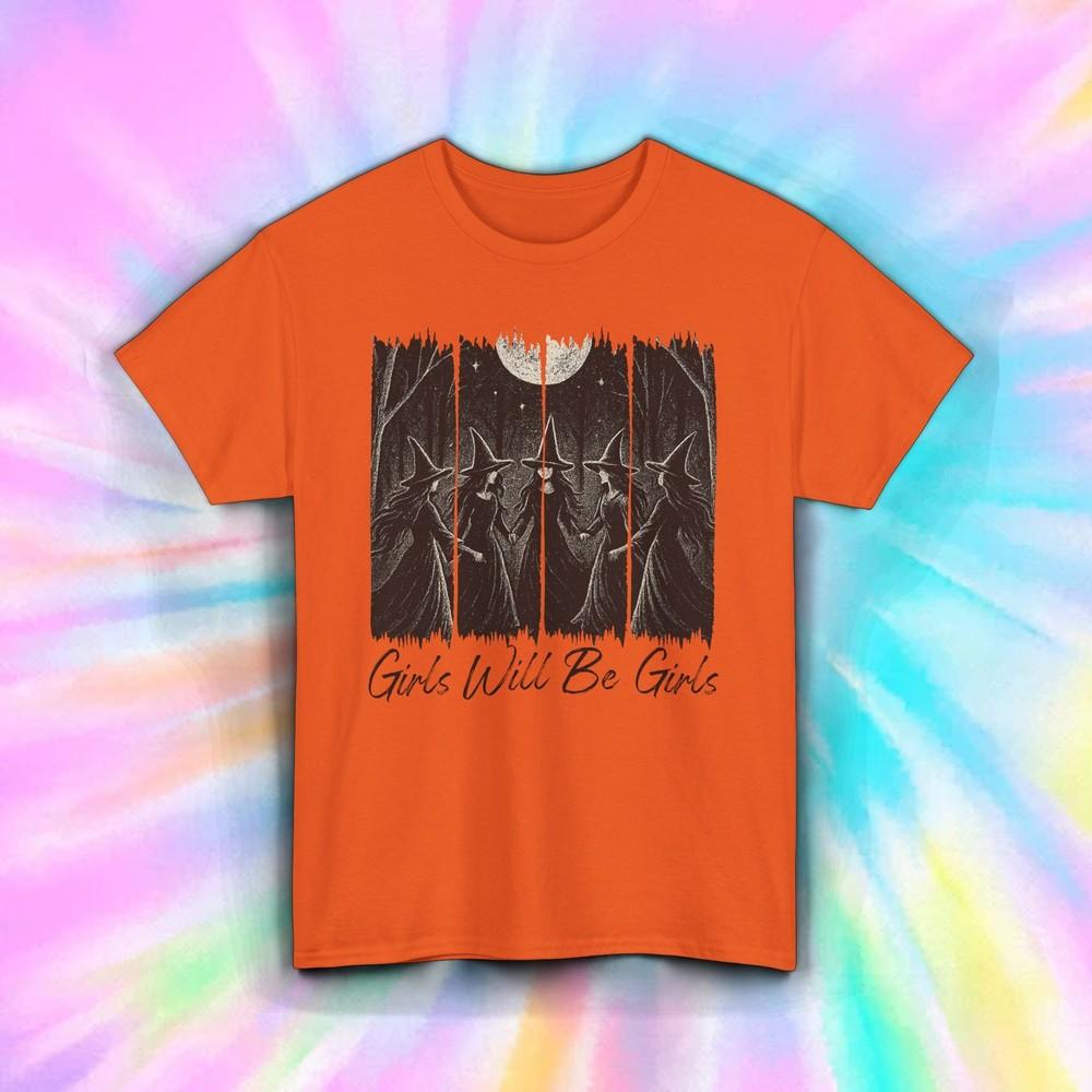 

Witchy Girls Shirt Full Moon Magic Forest Coven Halloween Witches Tee S-5XL 2XL