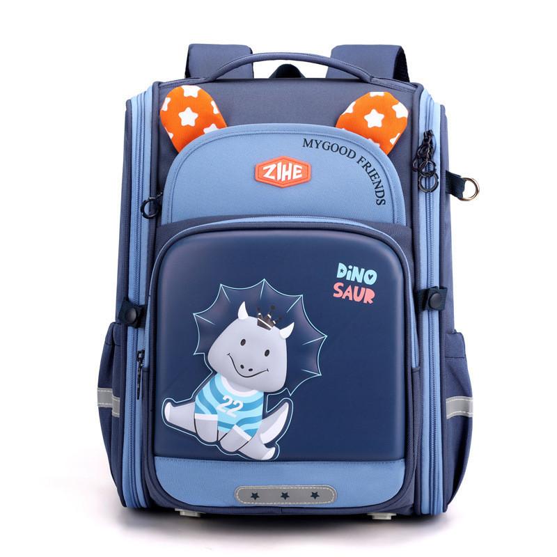 Breathable Durable Oxford Cloth School Backpack For Children With Fun Animal Patterns