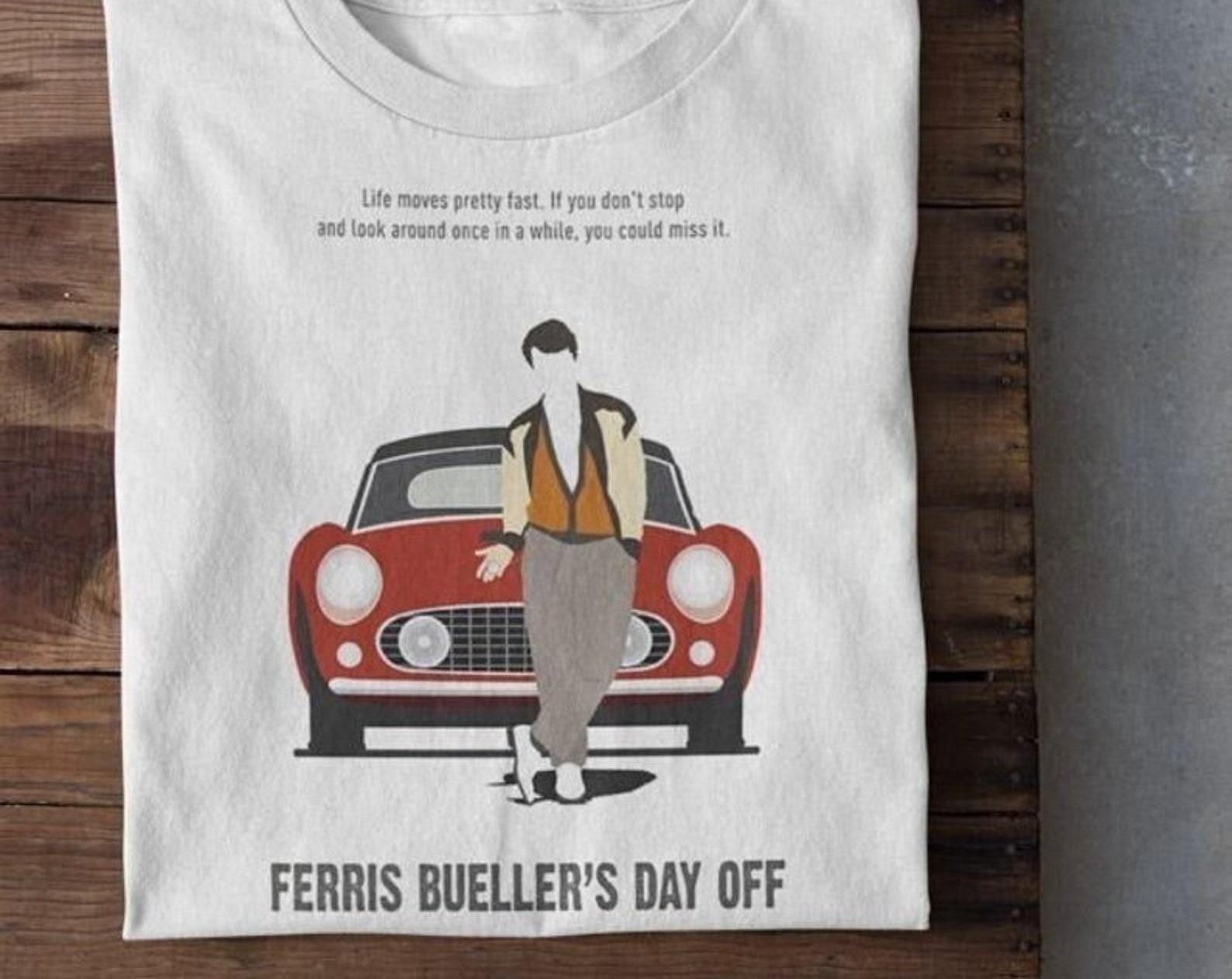 Unisex Ferris Bueller s Day Off Movie T-Shirt, Movie Shirt 4XL