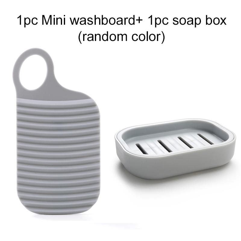 Mini Washboard Soap Box Drainable Rack Laundry Products Plastic Portable Outdoor Tourism Camping Easy Carrying Tools TMZ