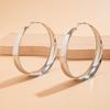 Exaggerated metal large circle earrings, fashionable hollow out personalized design earrings