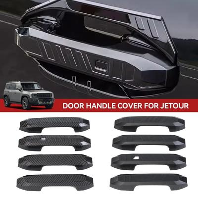 Pentru Chery Jetour T2 2024-2025 mașină din fibră de carbon ABS mâner ușii mașinii bol protejați paiete mâner hayonului automat accesoriu cadru bol