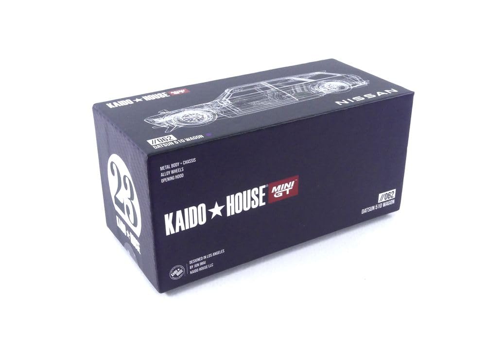 Datsun KAIDO 510 Wagon Carbon Fiber V1 Purple Kaido House 164 Diecast Model Car True Scale Miniature KHMG062