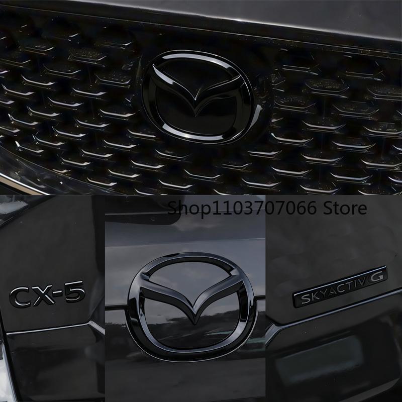 Car Emblem Badge Hood Front Rear CCBAW Trunk Logo for MAZDA CX-5 2022 2023 2024 2025 Front Hood Emblem Rear Trunk Badge Sticker