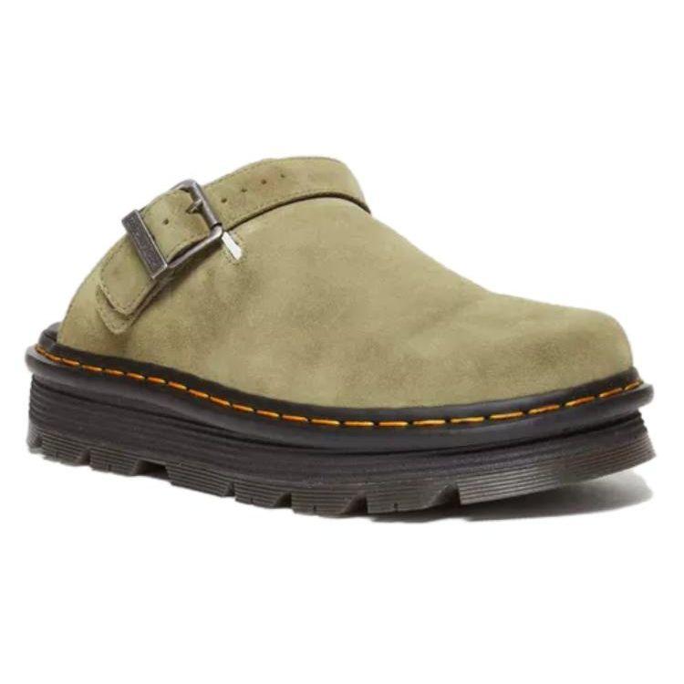 Dr. Martens Zebzag Suede Slingback Platform Mule Muted Olive Unisex Sneakers 31657357