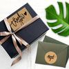 [Small Business Sticker Labels] Thank You Cards & Stickers Set | 50 Business Cards, 500 Support Sticker Labels, Kraft Brown