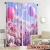 Flat Printing Curtains Without Rod Blossomdreams Chic Curtain Durable Polyester Room Decor Living Set Of 2 Made