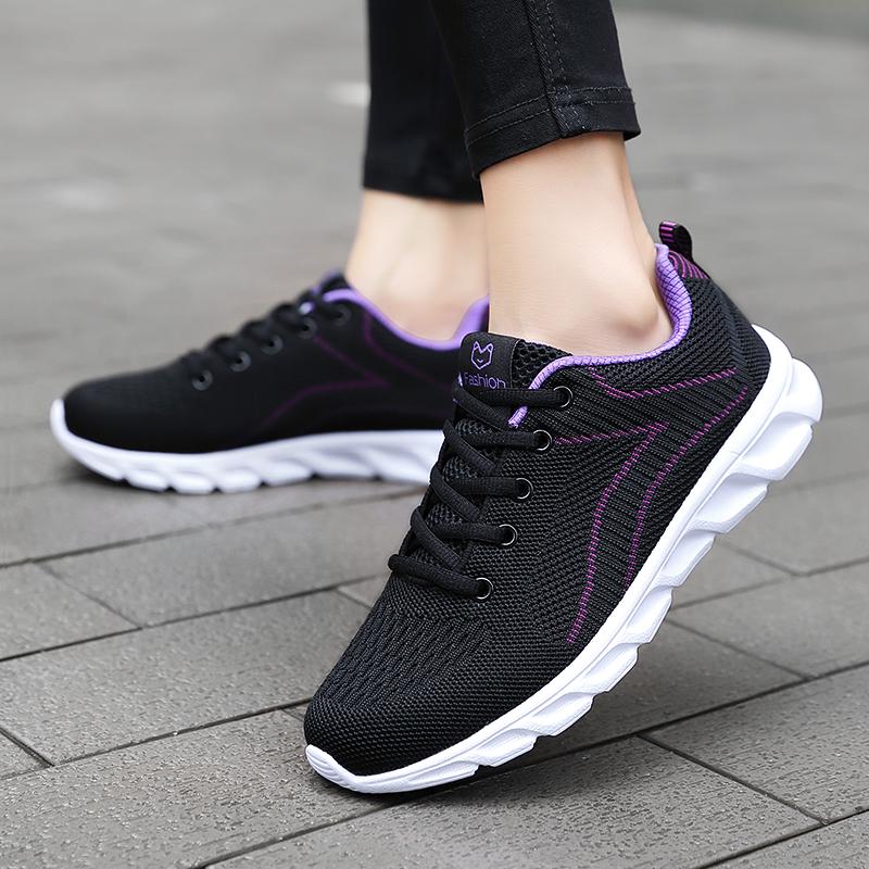 Fashion Ultralight Women Running Summer Fashion Anti Slip Hiking Mesh Breathability Athletic Shoe Tennis Woman Trend Sneakers Tennis
