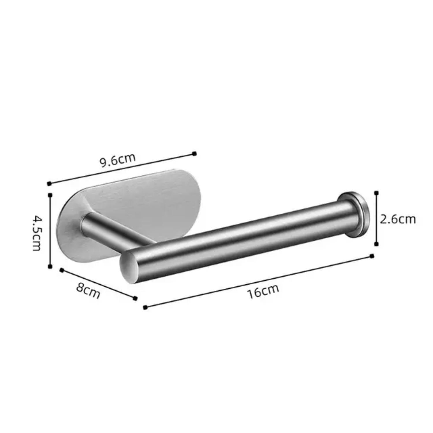 

Держатель для бумажных полотенец из нержавеющей стали, держатель для рулонов бумаги, настенная вешалка без перфорации для ванной комнаты серебряный