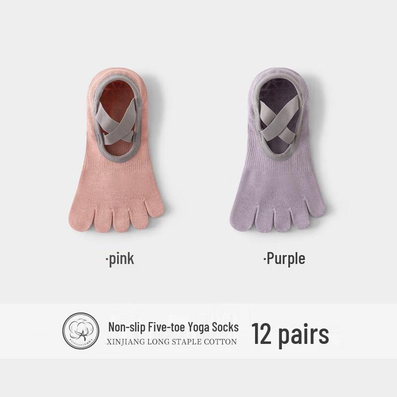 HANDUNYOU Women s Five-Toe Yoga & Pilates Socks