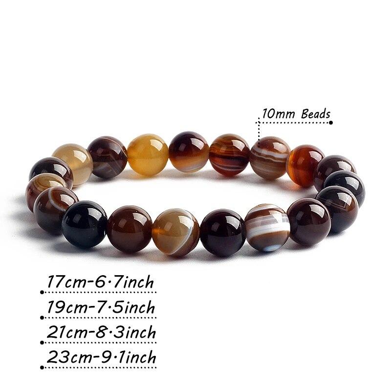 10MM Natural Stone Beads Bracelet Men 8MM Reiki Tiger Eye Agates Quartz Beaded Bracelets for Women Elastic Rope Handmade Jewelry