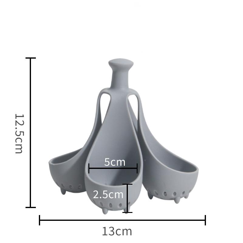 Food Grade Silicone Egg Boiler Rack Boiled Egg Cooker with Anti-Scald Handle Kitchen Gadget for Cooking Eggs