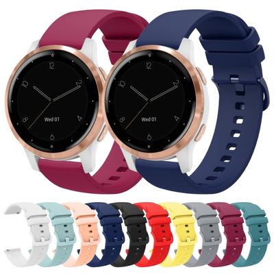 Για Garmin Vivoactive 4S 18mm Μονόχρωμο Μαλακό Σιλικονούχο Λουράκι Ρολογιού