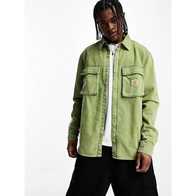 

Зеленая толстая рубашка с карманами Carhartt WIP monterey