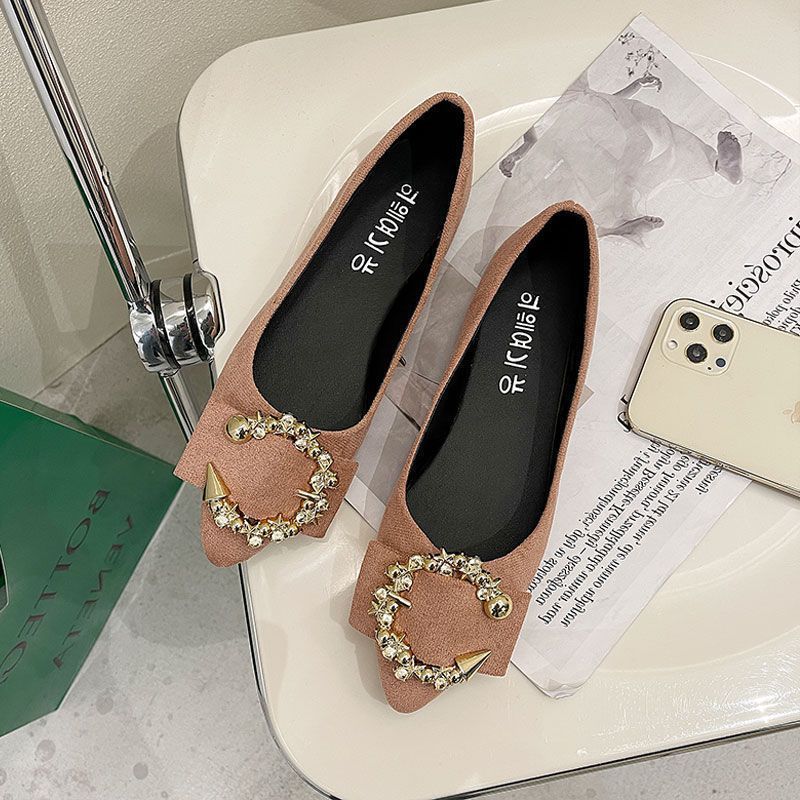 

Женские туфли на плоской подошве, весна 2025, новые женские туфли с одной педалью, неглубокие ленивые туфли, туфли Doudou на мягкой подошве 40