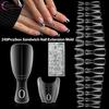 Sandwich Dual Nail Forms Nail Extension 240Pcs Top & Bottom Full Cover Tips Short Ellipse Square Shapes Nail Art Manicure Tool