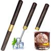 2 Pack Ice Pick for Breaking Ice, 6.8" Stainless Steel Ice Picks with Ebony Wooden Handle and Safety Cap, Multi-Purpose Ice Picks for Bars, Kitchens,