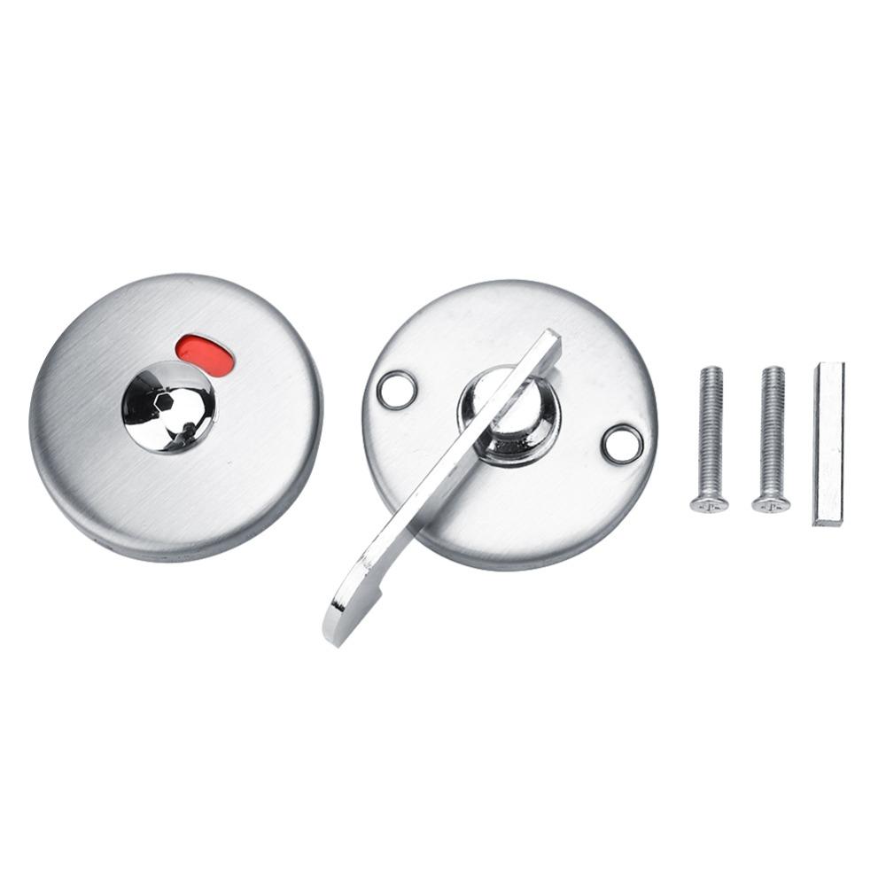 Stainless Steel Latch Lock Silver Indicating Door Lock Durable Privacy Door Lock Restroom
