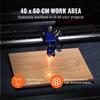 CO2 Laser Cutting Engraving Machine - Compact Type - Worktable Size 40x60 Cm - Power 60 Watts