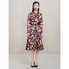 JUZUI Women's Floral Print Lyocell Blend A-Line Skirt