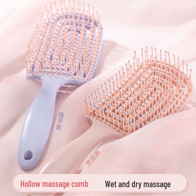 

2025 Hot-Selling U-Shaped Air Cushion Mosquito Coil Rib Comb - Smooth Hair Massage & Portable Household Comb Taro Purple