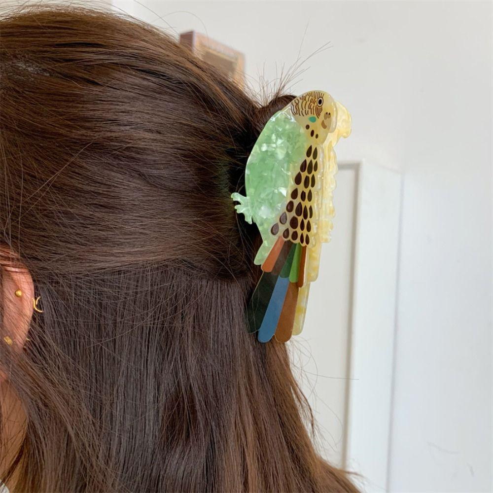 Grasp Acetic Acid Hair Claw Cute Cartoon Animal Shark Clip Fashion Bird Hair Clip  Girls