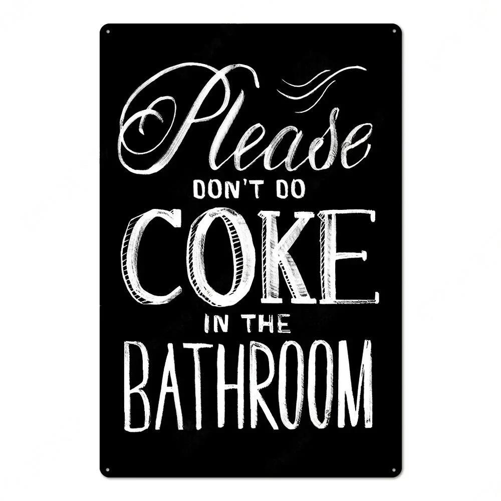 Placa de Metal Vintage Engraçada para Banheiro Lata Sinal Placa WC Lavatório Toilettes Arte de Parede Bar Clube Banheiro Lavatório Banheiro Decoração de Parede