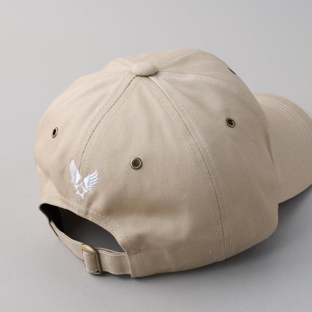 AVIREX Cap Military Tag 6 Panel Baseball Cap Low Cap Men Beige Free Size