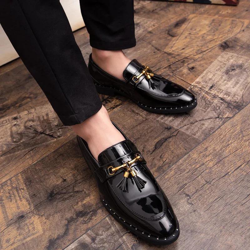 Fashion Men tassel loafers Mens loafers leather Man shoes leather tassel Mocassin homme Calzado hombre Zapatos de hombre Men shoes