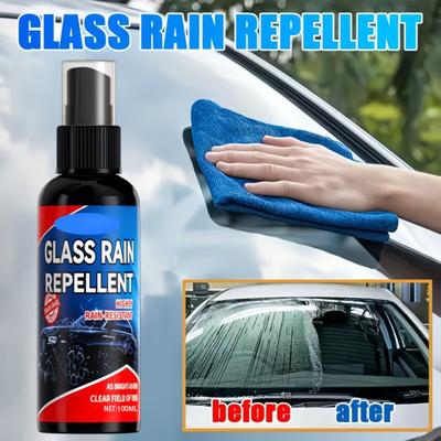 Nano Glass Rain Repellent Spray for Car Windows and Rearview Mirrors 100ml Water Resistant Anti-Fog Coating for Clear Visibility