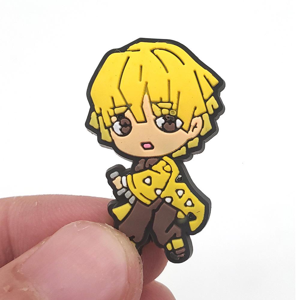 Demon Slayer Series Shoe Buckle Charms - PVC Soft Rubber Clog Accessories