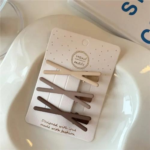 Gradient Color Cross Seamless Bangs Side Clip Sweet Girls Sweet Hairpin Broken Hair Clip Edge Clip Candy Color Headwear