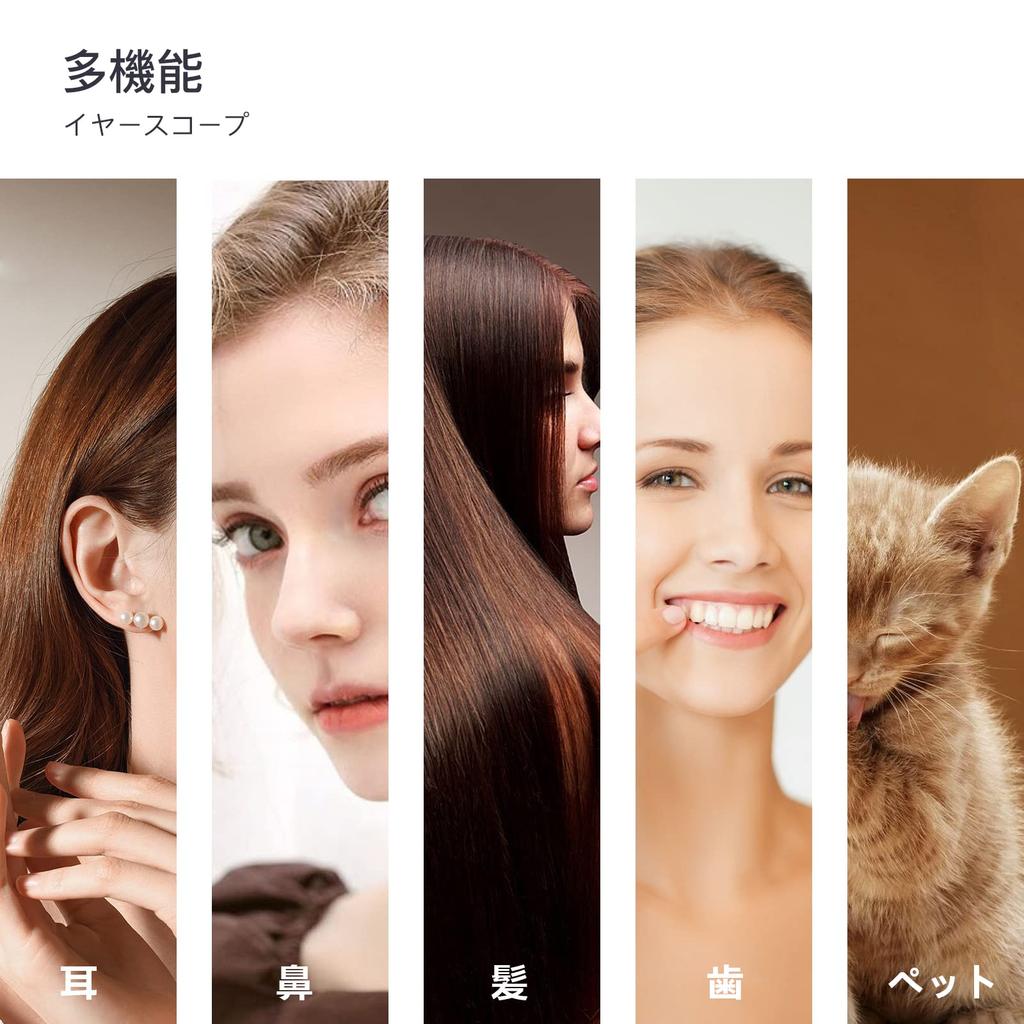 Rahuko Earpick Camera Wireless Earscope Ear Cleaning Earpick with Light Earwax Cleaning Wireless WIFI Connection Dedicated APP Lens IP67 Waterproof