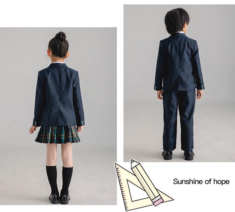 British Style Formal Plaid School Uniform Set for Girls