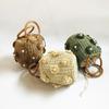 Z New Women's Straw Basket Handbag with Flower & Artificial Pearl Decoration