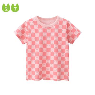 Kurzarm-T-Shirt für Kinder, bedruckte kleine und mittlere Kinderoberteile für Mädchen